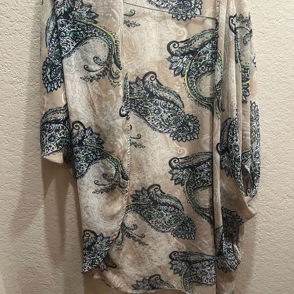 Caramel Paisley Sheer Top